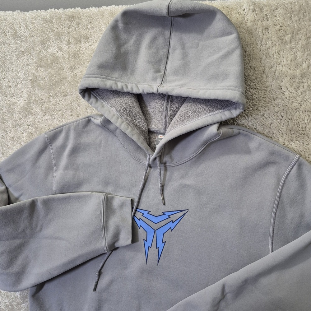 Kobe Bryant Nike Fit Therma Hoodie Mens Large Gray Sweatshirt Retro Basketball